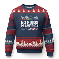 No Kings In America We The People Ugly Christmas Sweater LGBTQ Pride American Flag Political - Wonder Print Shop