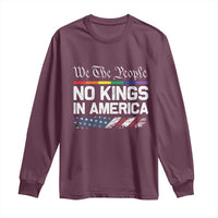 No Kings In America We The People Long Sleeve Shirt LGBTQ Pride American Flag Political - Wonder Print Shop