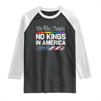 No Kings In America We The People Raglan Shirt LGBTQ Pride American Flag Political - Wonder Print Shop