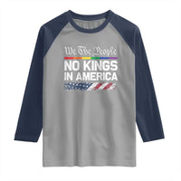 No Kings In America We The People Raglan Shirt LGBTQ Pride American Flag Political - Wonder Print Shop