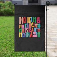 Funny No King No Fascists No Tyrants No Nazis Garden Flag Colorful Geometric - Wonder Print Shop