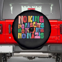 Funny No King No Fascists No Tyrants No Nazis Spare Tire Cover Colorful Geometric - Wonder Print Shop