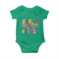 Funny No King No Fascists No Tyrants No Nazis Baby Onesie Colorful Geometric - Wonder Print Shop