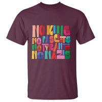 Funny No King No Fascists No Tyrants No Nazis T Shirt Colorful Geometric - Wonder Print Shop