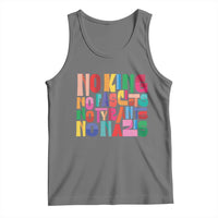 Funny No King No Fascists No Tyrants No Nazis Tank Top Colorful Geometric - Wonder Print Shop