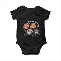Funny No King No Fascists No Tyrants No Nazis Baby Onesie We Are Not Okay Vintage Flower - Wonder Print Shop