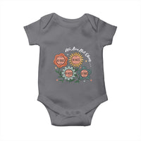 Funny No King No Fascists No Tyrants No Nazis Baby Onesie We Are Not Okay Vintage Flower - Wonder Print Shop