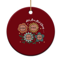 Funny No King No Fascists No Tyrants No Nazis Ceramic Ornament We Are Not Okay Vintage Flower - Wonder Print Shop