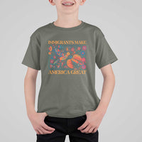 Funny Immigrants Make America Great T Shirt For Kid Floral Flower Birds Human Rights - Wonder Print Shop