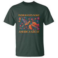 Funny Immigrants Make America Great T Shirt Floral Flower Birds Human Rights - Wonder Print Shop