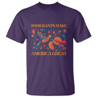 Funny Immigrants Make America Great T Shirt Floral Flower Birds Human Rights - Wonder Print Shop