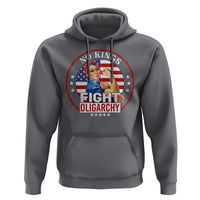 No Kings Fight Oligarchy Hoodie Woman's Girl Vintage America Flag - Wonder Print Shop
