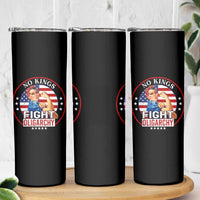 No Kings Fight Oligarchy Skinny Tumbler Woman's Girl Vintage America Flag - Wonder Print Shop