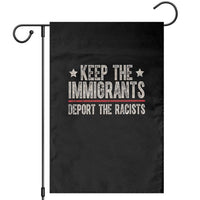 Keep The Immigrants Deport The Racists Garden Flag Vintage Star - Wonder Print Shop
