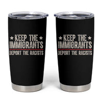 Keep The Immigrants Deport The Racists Tumbler Cup Vintage Star - Wonder Print Shop