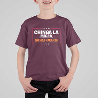 Funny Chinga La Migra No Mas Naranja T Shirt For Kid Star Stripes - Wonder Print Shop