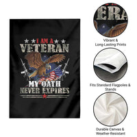 I Am A Veteran My Oath Never Expires Garden Flag Veteran Day Eagle American Flag - Wonder Print Shop