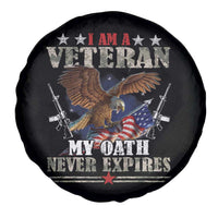I Am A Veteran My Oath Never Expires Spare Tire Cover Veteran Day Eagle American Flag - Wonder Print Shop