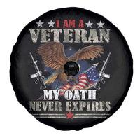 I Am A Veteran My Oath Never Expires Spare Tire Cover Veteran Day Eagle American Flag - Wonder Print Shop