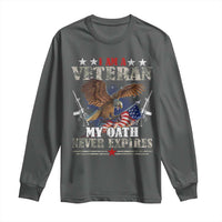 I Am A Veteran My Oath Never Expires Long Sleeve Shirt Veteran Day Eagle American Flag - Wonder Print Shop