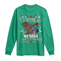 I Am A Veteran My Oath Never Expires Long Sleeve Shirt Veteran Day Eagle American Flag - Wonder Print Shop
