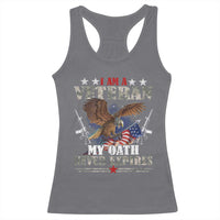 I Am A Veteran My Oath Never Expires Racerback Tank Top Veteran Day Eagle American Flag - Wonder Print Shop
