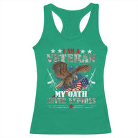 I Am A Veteran My Oath Never Expires Racerback Tank Top Veteran Day Eagle American Flag - Wonder Print Shop