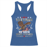 I Am A Veteran My Oath Never Expires Racerback Tank Top Veteran Day Eagle American Flag - Wonder Print Shop
