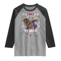 I Am A Veteran My Oath Never Expires Raglan Shirt Veteran Day Eagle American Flag - Wonder Print Shop