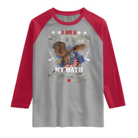 I Am A Veteran My Oath Never Expires Raglan Shirt Veteran Day Eagle American Flag - Wonder Print Shop