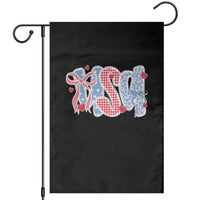 Funny USA Patriotic 4th of July Coquette Bow Garden Flag - Wonder Print Shop