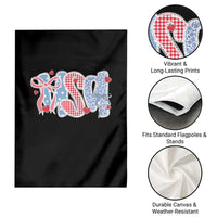 Funny USA Patriotic 4th of July Coquette Bow Garden Flag - Wonder Print Shop