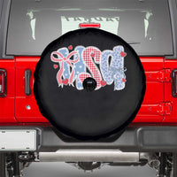 Funny USA Patriotic 4th of July Coquette Bow Spare Tire Cover - Wonder Print Shop