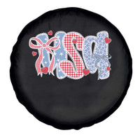 Funny USA Patriotic 4th of July Coquette Bow Spare Tire Cover - Wonder Print Shop