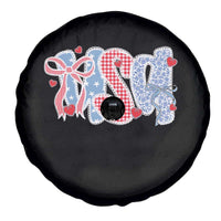 Funny USA Patriotic 4th of July Coquette Bow Spare Tire Cover - Wonder Print Shop