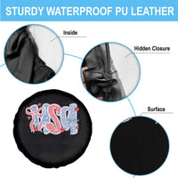 Funny USA Patriotic 4th of July Coquette Bow Spare Tire Cover - Wonder Print Shop