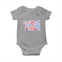 Funny USA Patriotic 4th of July Coquette Bow Baby Onesie - Wonder Print Shop