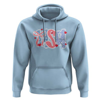Funny USA Patriotic 4th of July Coquette Bow Hoodie - Wonder Print Shop