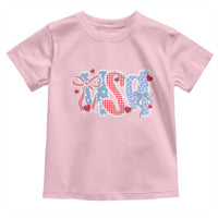 Funny USA Patriotic 4th of July Coquette Bow Toddler T Shirt - Wonder Print Shop