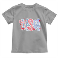 Funny USA Patriotic 4th of July Coquette Bow Toddler T Shirt - Wonder Print Shop