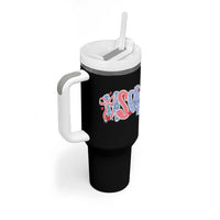 Funny USA Patriotic 4th of July Coquette Bow Tumbler With Handle - Wonder Print Shop