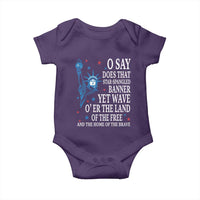 O Say Does That Star Spangled Banner Baby Onesie Patriotic American National Anthem Statue of Liberty - Wonder Print Shop