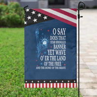 O Say Does That Star Spangled Banner Garden Flag Patriotic American National Anthem Statue of Liberty