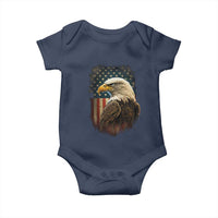 Funny American Flag Bald Eagle Patriotic 4th of July Baby Onesie - Wonder Print Shop