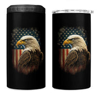 Funny American Flag Bald Eagle Patriotic 4th of July 4 in 1 Can Cooler Tumbler - Wonder Print Shop
