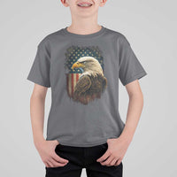 Funny American Flag Bald Eagle Patriotic 4th of July T Shirt For Kid - Wonder Print Shop