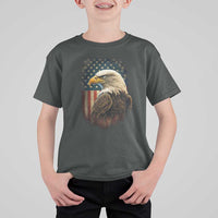 Funny American Flag Bald Eagle Patriotic 4th of July T Shirt For Kid - Wonder Print Shop