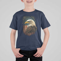 Funny American Flag Bald Eagle Patriotic 4th of July T Shirt For Kid - Wonder Print Shop