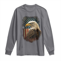 Funny American Flag Bald Eagle Patriotic 4th of July Long Sleeve Shirt - Wonder Print Shop