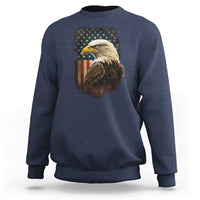 Funny American Flag Bald Eagle Patriotic 4th of July Sweatshirt - Wonder Print Shop